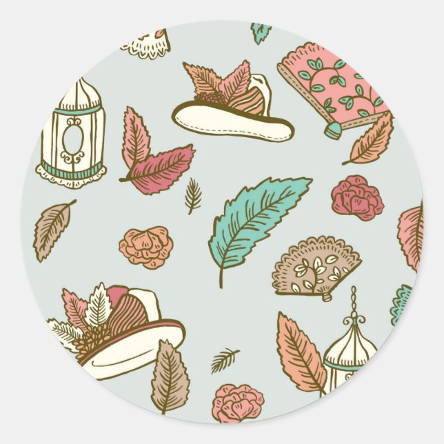 Meine Messe Lady Runder Aufkleber (Vorderseite)