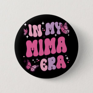 Meine Mima-Ära Lustiger Schmetterling Groovy Retro Button