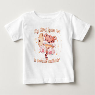 Meine Mimi Lieben zu Mond und Tiger Baby T-shirt