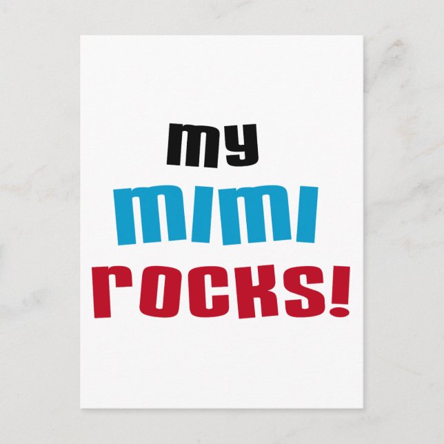 Meine Mimi Rocks T - Shirt und Geschenke Postkarte (Vorderseite)