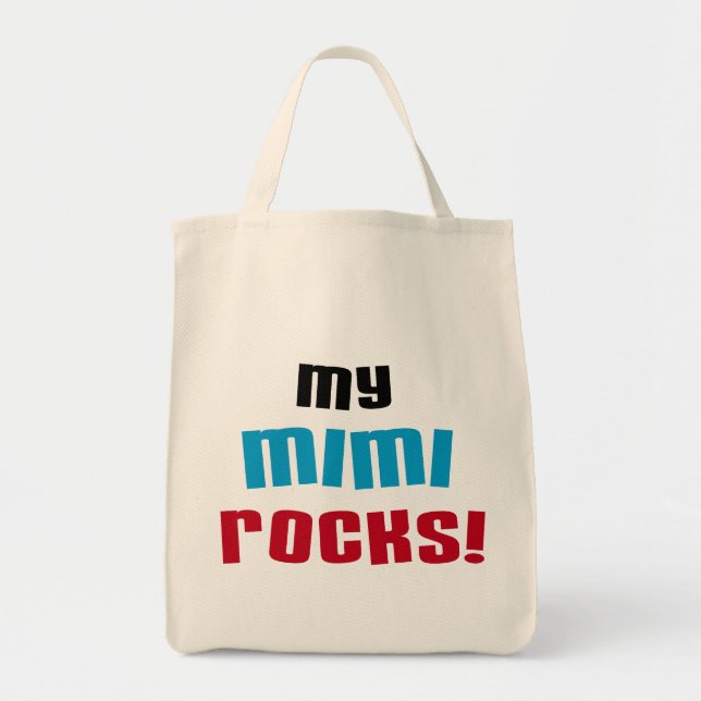 Meine Mimi Rocks T - Shirt und Geschenke Tragetasche (Vorne)