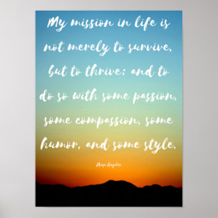 "Meine Mission im Leben" - Inspirationspopster Poster
