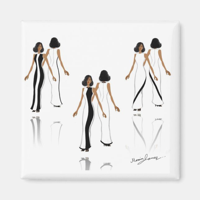 Meine Mode Art - Square Magnet (Vorne)