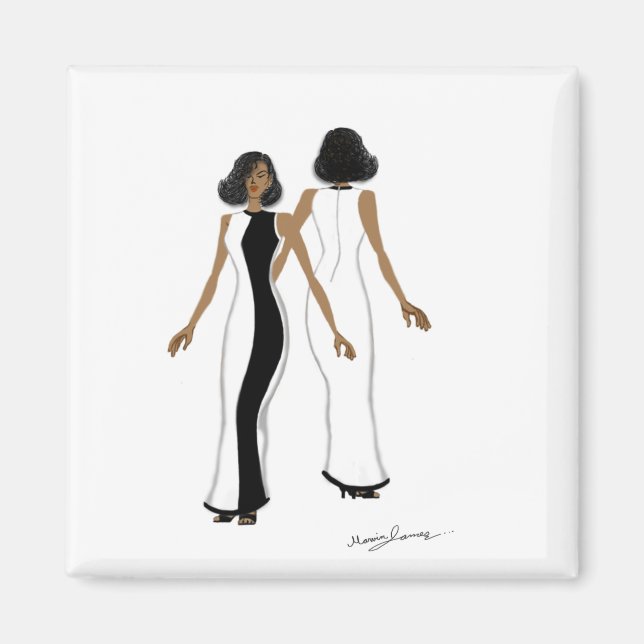 Meine Mode Art - Square Magnet (Vorne)