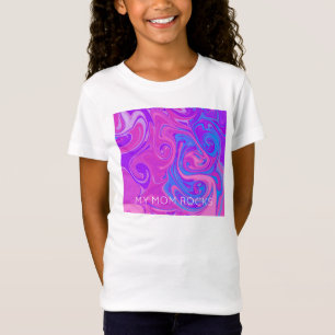 MEINE MOM ROCKS Rosa bemalte Marmor-Optik Kinder S T-Shirt