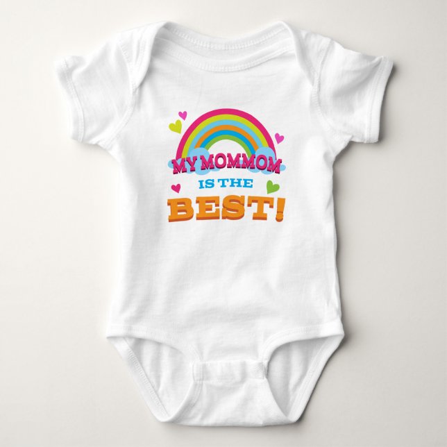 Meine Mommom ist das beste Grandkind-Geschenk Baby Strampler (Vorderseite)