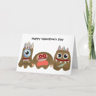 Meine Monster, der glückliche Valentinstag Feiertagskarte
