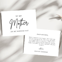 Meine Mutter bekommt am Hochzeitstag Minimalistisc Dankeskarte
