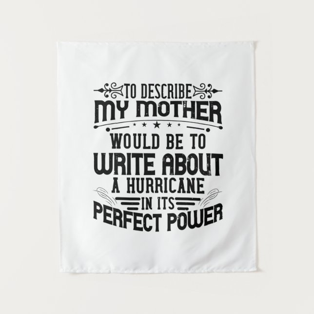 Meine Mutter ist ein Hurrikan Wandteppich (Vorderseite)