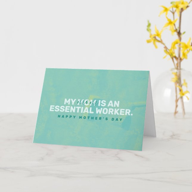 Meine Mutter ist essenzielle Arbeitskraft Karte (Gelbe Blume)