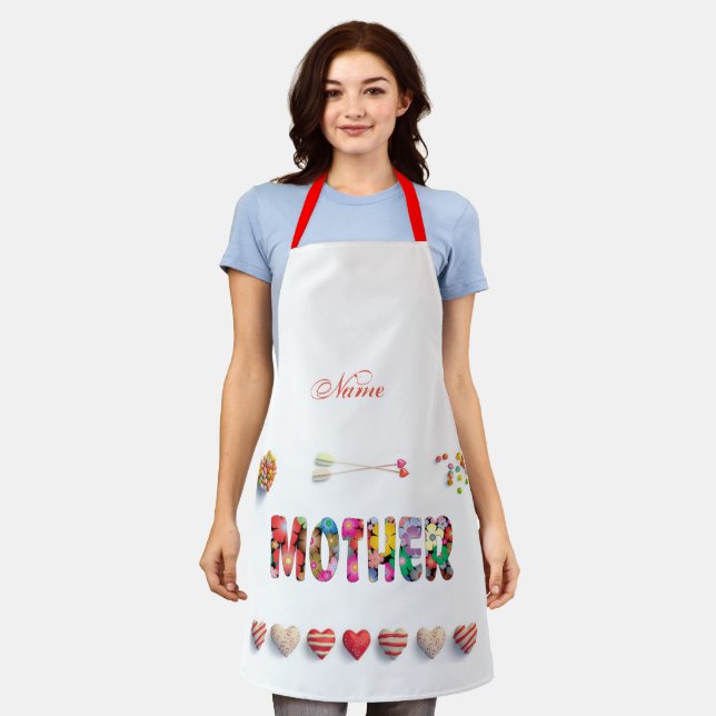 Meine Mutter ist meine Königin Schürze (Getragen)