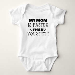 Meine Mutter ist schneller als deine Mutter Lustig Baby Strampler