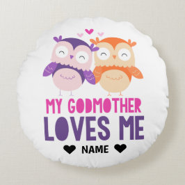 Meine Mutter Liebe Ich - Eule Rundes Kissen