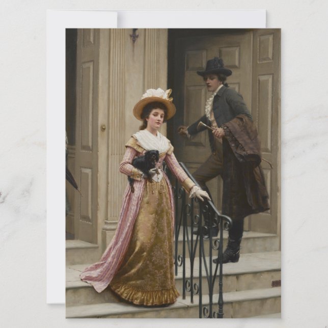 Meine Nachbarin nebenan (Flirting Couple) (Schönhe Karte (Vorderseite)