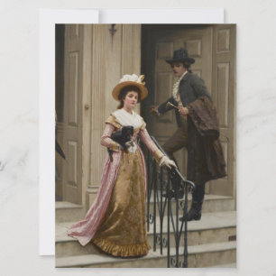 Meine Nachbarin nebenan (Flirting Couple) (Schönhe Karte