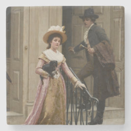 Meine Nachbarin nebenan (Flirting Couple) (Schönhe Steinuntersetzer