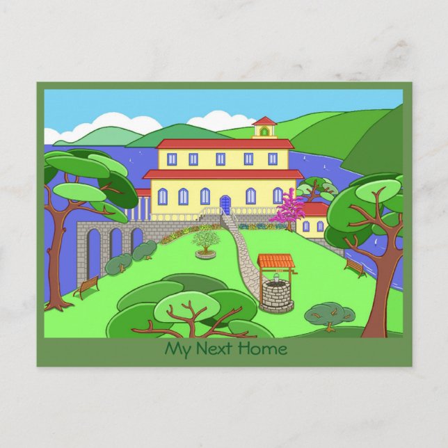 Meine nächste Zuhause Postkarte (Vorderseite)