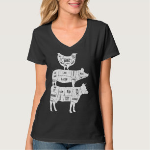 Meine Nahrungspyramide Niedliche Kühe Tiergrafik T-Shirt