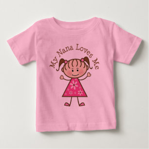 Meine Nana-Lieben ich Strichmännchen Baby T-shirt