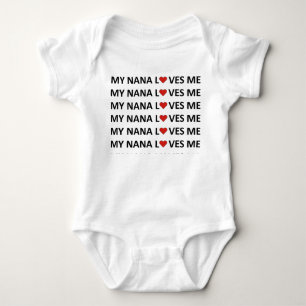 MEINE NANA LIEBEN ME - RED HEART Baby Bodysuit Strampler