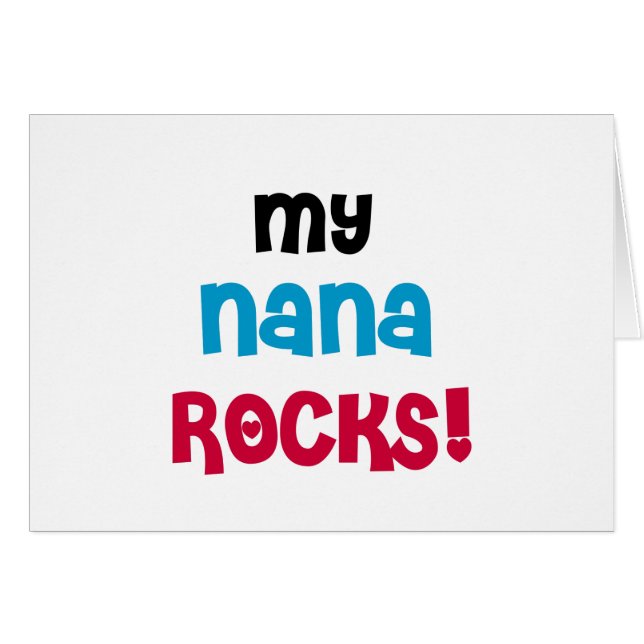 Meine Nana Rocks T - Shirt und Geschenke (Vorderseite (Horizontal))