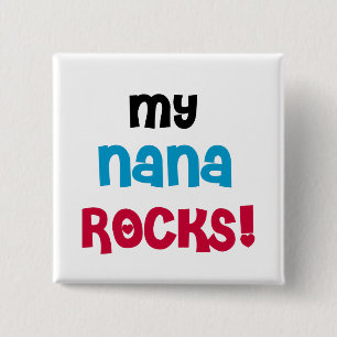 Meine Nana Rocks T - Shirt und Geschenke Button
