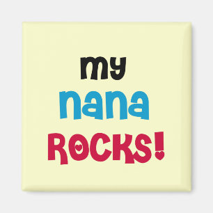 Meine Nana Rocks T - Shirt und Geschenke Magnet