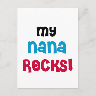 Meine Nana Rocks T - Shirt und Geschenke Postkarte