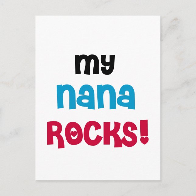 Meine Nana Rocks T - Shirt und Geschenke Postkarte (Vorderseite)