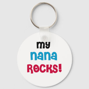 Meine Nana Rocks T - Shirt und Geschenke Schlüsselanhänger