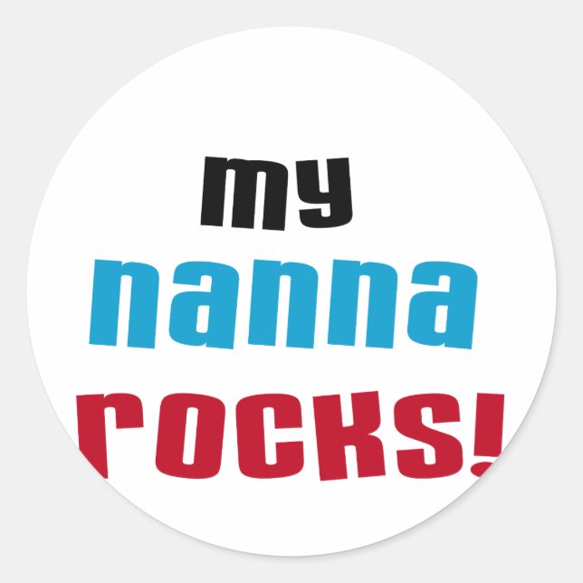 Meine Nanna Rocks T-Shirts und Geschenke Runder Aufkleber (Vorderseite)