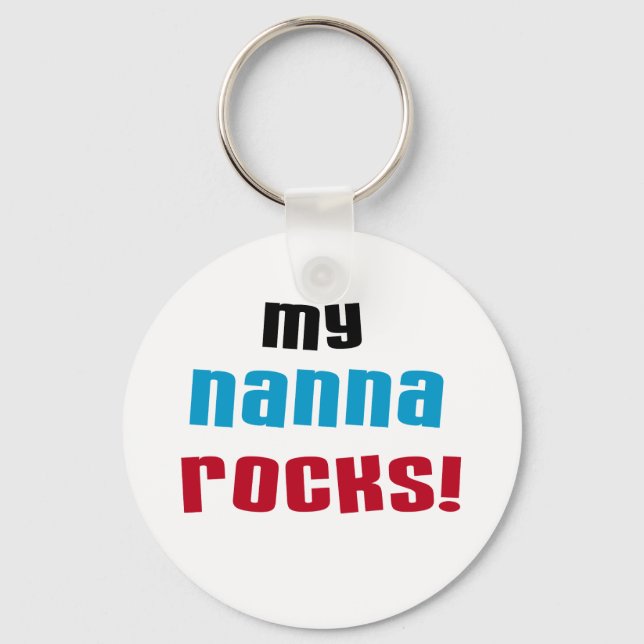 Meine Nanna Rocks T-Shirts und Geschenke Schlüsselanhänger (Vorderseite)