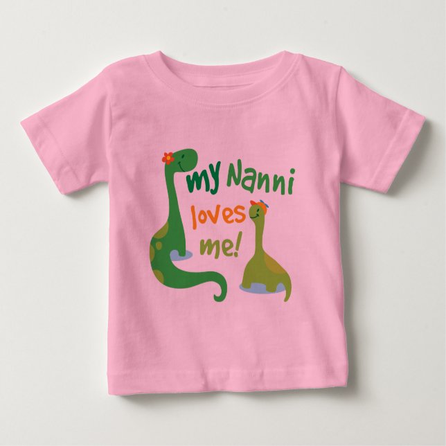 Meine Nanni Lieben ich Dinosaurier Baby T-shirt (Vorderseite)