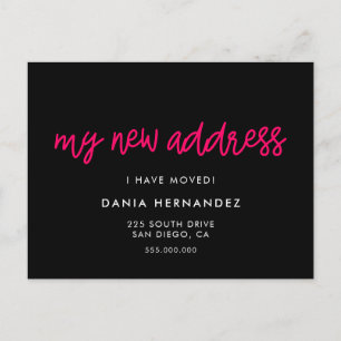Meine neue Adresse Modernes & trendiger Adressenwe Postkarte
