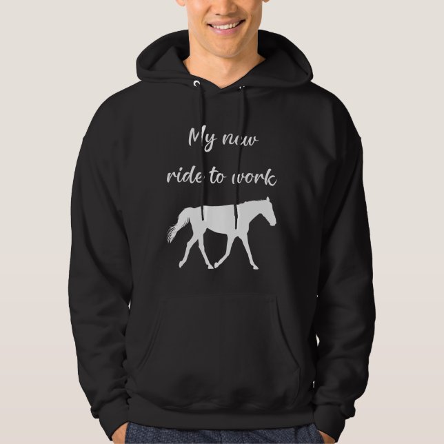 Meine neue Reise zur Arbeit bei Pferdefreude Hoodie (Vorderseite)