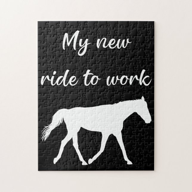 Meine neue Reise zur Arbeit bei Pferdefreude Puzzle (Vertikal)