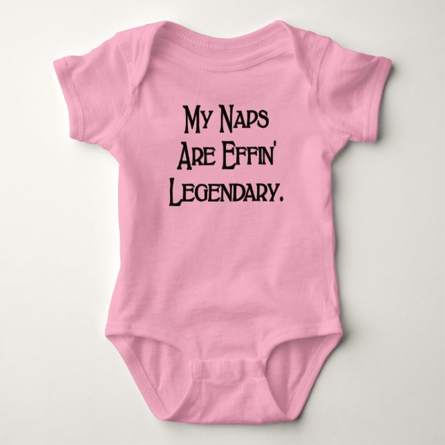 Meine Nickerchen sind der legendäre Funny Baby T - Strampler (Vorderseite)