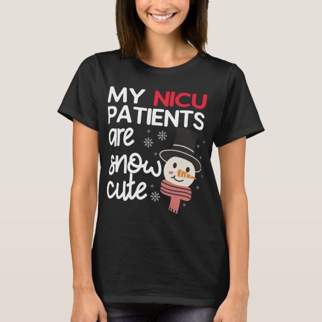 Meine NICU-Patienten sind Niedliche Weihnachtsneug T-Shirt (Vorderseite)