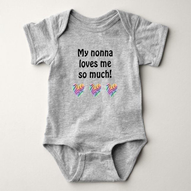 Meine Nonna Liebe Me Baby Bodysuit Baby Strampler (Vorderseite)
