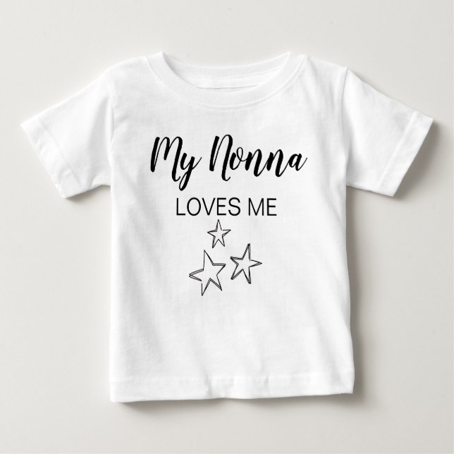 Meine Nonna Liebe Me Oma Niedlich Baby Dusche Baby T-shirt (Vorderseite)