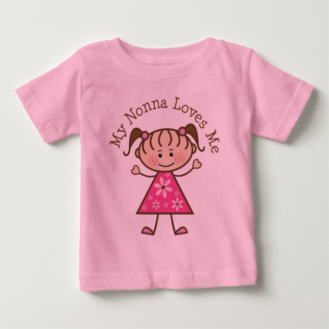 Meine Nonna Liebe Strichmännchen Baby T-shirt (Vorderseite)