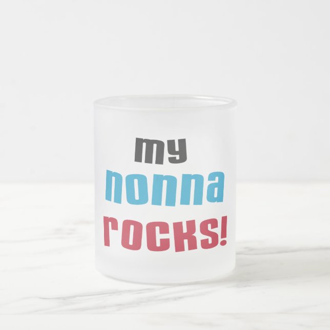 Meine Nonna Rocks T - Shirt und Geschenke Mattglastasse (Mittel)