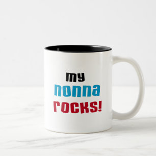 Meine Nonna Rocks T - Shirt und Geschenke Zweifarbige Tasse