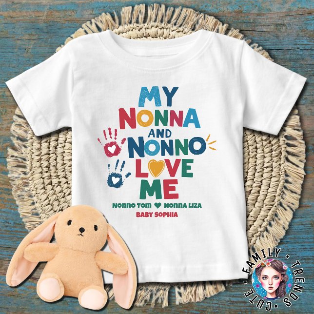 Meine Nonna und Nonno-Liebe Baby T-shirt (Von Creator hochgeladen)