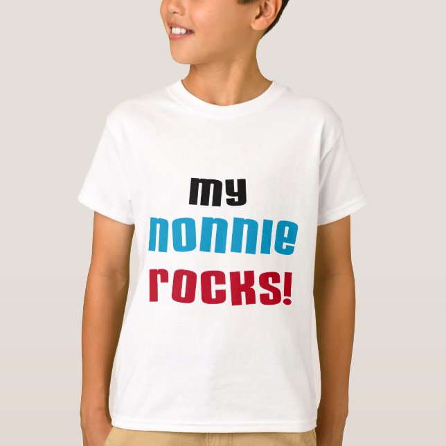 Meine Nonnie Rocks T - Shirt und Geschenke (Vorderseite)
