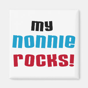 Meine Nonnie Rocks T - Shirt und Geschenke Magnet