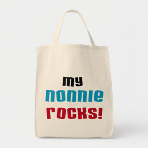 Meine Nonnie Rocks T - Shirt und Geschenke Tragetasche