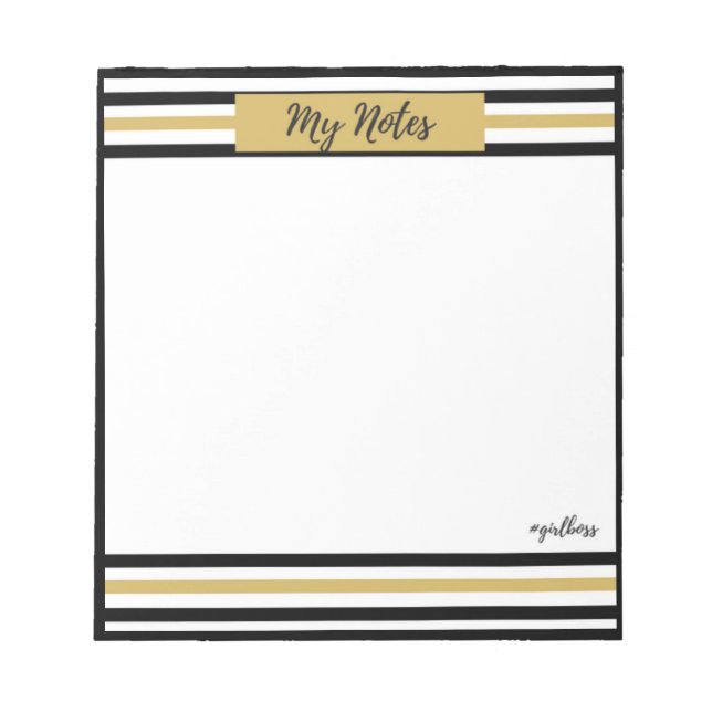 Meine Notizen mit #GirlBoss Hashtag Notizblock (Vorderseite)