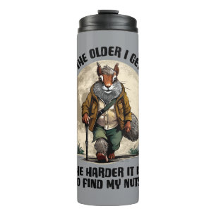 Meine Nüsse finden - lustiges Eichhörnchen Thermosbecher