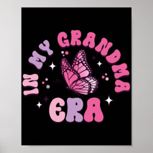 Meine Oma Era Funny Butterfly Groovy Retro Mutter Poster